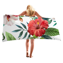 Load image into Gallery viewer, Summer Tropical Flower Tree Microfiber Beach Towels Sand Free Quick Dry Super Absorbent Beach Towel for Adults Girls Women