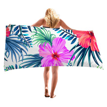 Load image into Gallery viewer, Summer Tropical Flower Tree Microfiber Beach Towels Sand Free Quick Dry Super Absorbent Beach Towel for Adults Girls Women