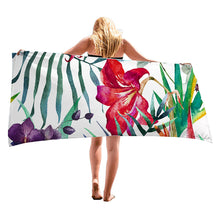 Load image into Gallery viewer, Summer Tropical Flower Tree Microfiber Beach Towels Sand Free Quick Dry Super Absorbent Beach Towel for Adults Girls Women