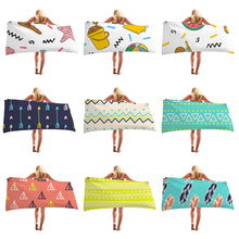 Load image into Gallery viewer, Cute Cartoon Pattern Super Absorbent Microfiber Beach Towels Quick Dry Towel for Kids Teens Adults Travel Swimming Camping Pool