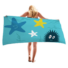 Load image into Gallery viewer, Summer Beach Vacation Style Microfiber Beach Towel Lightweigh Quick Dry Super Absorbent for Travel Pool Yoga Gym Sports