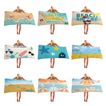 Load image into Gallery viewer, Summer Beach Vacation Style Microfiber Beach Towel Lightweigh Quick Dry Super Absorbent for Travel Pool Yoga Gym Sports