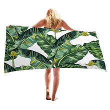 Load image into Gallery viewer, 30 X 60 Inch Super Absorbent Microfiber Beach Towels Quick Dry Towel for Adults Travel Swimming Sports Tropical tree Printing