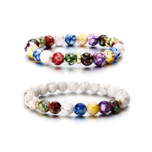 Load image into Gallery viewer, Unisex 7 Chakra Reiki Healing Stone Bracelet Yoga Balance Energy Beads Volcanic Stone Lose Weight Bracelet Jewelry Bangle
