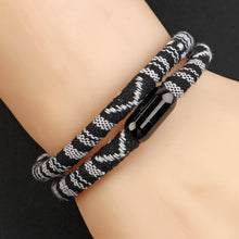 Load image into Gallery viewer, Unisex Bohemia Cloth Wrap Bracelet Magnetic Clasp Ethnic Boho Rope Fabric Bracelet