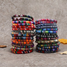 Load image into Gallery viewer, Unisex Bohemia Cloth Wrap Bracelet Magnetic Clasp Ethnic Boho Rope Fabric Bracelet