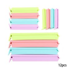 Load image into Gallery viewer, 12pcs/pack Sealing Clip Portable Bread Bag Fresh Storage Seal Clips Snack Bag Sealer Clamp Food Preservation Bag Clip Kitchen Storage Tool