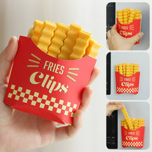 Load image into Gallery viewer, 12pcs Fries Chips Shape Sealing Clip with Fridge Magnet Holder Portable Bread Bag Fresh Storage Seal Clips Snack Bag Sealer Clamp Food Preservation Bag Clip Kitchen Storage Tool