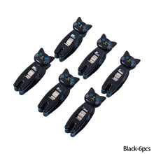 Load image into Gallery viewer, 6pcs/pack Multiple-function Cartoon Cat Clips Food Sealing Clips Snack Bag Clamps Household Decoration Clips Socks Hanging Clips