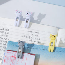 Load image into Gallery viewer, 6pcs/pack Multiple-function Cartoon Cat Clips Food Sealing Clips Snack Bag Clamps Household Decoration Clips Socks Hanging Clips