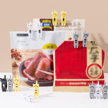 Load image into Gallery viewer, 6pcs/pack Multiple-function Cartoon Cat Clips Food Sealing Clips Snack Bag Clamps Household Decoration Clips Socks Hanging Clips