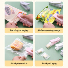 Load image into Gallery viewer, USB Charging Sealing Machine 2 In 1 Mini Heat Sealer Portable Handheld Sealing Machine Food Snack Plastic Storage Bag Rechargeable Sealer Packing Bag