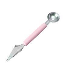 Load image into Gallery viewer, Double-Head Stainless Steel Fruit Platter Ball Digger Sawtooth Carving Knife Watermelon Ball Scoop Spoon Kitchen Fruit Carving Tool