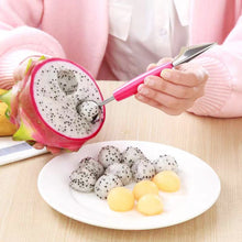 Load image into Gallery viewer, Double-Head Stainless Steel Fruit Platter Ball Digger Sawtooth Carving Knife Watermelon Ball Scoop Spoon Kitchen Fruit Carving Tool