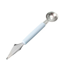 Load image into Gallery viewer, Double-Head Stainless Steel Fruit Platter Ball Digger Sawtooth Carving Knife Watermelon Ball Scoop Spoon Kitchen Fruit Carving Tool