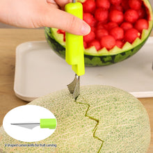 Load image into Gallery viewer, 3 In 1 Watermelon Slicer Cutter Scoop Fruit Carving Knife Cutter Fruit Platter Fruit Dig Pulp Separator Kitchen Gadgets Accessories