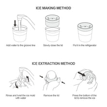 Load image into Gallery viewer, Ice Cube Maker Whiskey Spherical Large Ball Ice Cube Mold Food Grade Round Ice Tray Bar Cool Gadgets Kitchen Accessories Ice Making Mould