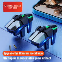 Load image into Gallery viewer, DY02 Mobile Phone 6 Finger Game Trigger for PUBG Aim Shooting Gaming Controller L1R1 Key Button for IOS Android Gamepad Joystick