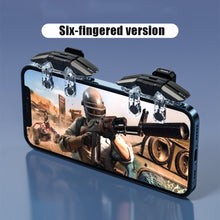 Load image into Gallery viewer, Six Finger Control Gamepad Trigger For Pubg Controller Mobile Phone Gamepad Joystick Aim Shooting L1 R1 Alloy Key Button