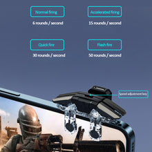 Load image into Gallery viewer, Six Finger Control Gamepad Trigger For Pubg Controller Mobile Phone Gamepad Joystick Aim Shooting L1 R1 Alloy Key Button