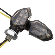 Load image into Gallery viewer, 2Pcs Universal Mini Motorcycle Smoke Lens Turn Signal Light 5LED 12V Amber Blinker Indicator Lamp Two Wire for Kawasake
