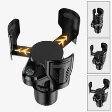 Load image into Gallery viewer, Multifunctional 2-in-1 Carbon Fiber Adjustable Car Water Cup Holder With Compass Expander Adapter Base Tray Car Drink Cup Bottle Holder Car Organizer