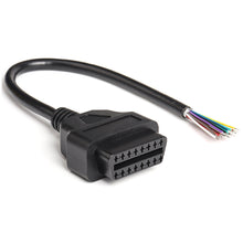 Load image into Gallery viewer, 30cm OBD2 16Pin Male Plug Connector Female Extension Opening Cable Auto Scanner Cables OBDII 16Pin OBD 2 Adaptor Male Cable