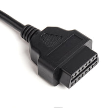 Load image into Gallery viewer, 30cm OBD2 16Pin Male Plug Connector Female Extension Opening Cable Auto Scanner Cables OBDII 16Pin OBD 2 Adaptor Male Cable