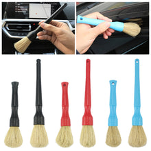 Load image into Gallery viewer, 2Pcs Car Detailing Brush Air Conditioner Auto Wash Pighair Bristle Accessories Cleaning Tools Detailing Vehicle Interior Supplies