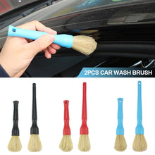 Load image into Gallery viewer, 2Pcs Car Detailing Brush Air Conditioner Auto Wash Pighair Bristle Accessories Cleaning Tools Detailing Vehicle Interior Supplies