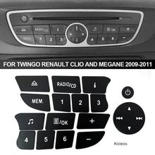 Load image into Gallery viewer, Car Audio Button Button Repair Stickers Decal Stickers Accessories 16Keys for Twingo Renault Clio and Megane 2009-2011