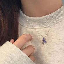Load image into Gallery viewer, Bubble Butterfly Necklace with Diamonds for Women Fashion Butterfly Collar Chain Female Choker Jewelry Accessories