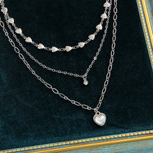 Load image into Gallery viewer, Multi Layered Layered Necklace Fashionable Collarbone Chain Creative and Minimalist Heart Love Pendant Collarbone Chain