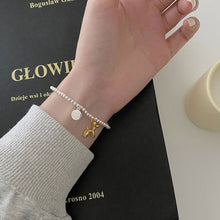 Load image into Gallery viewer, Balloon Dog Letter Round Brand Bracelet Gold and Silver Creative Fashion Beaded Elastic Bracelet Women Jewelry