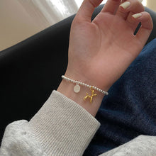 Load image into Gallery viewer, Balloon Dog Letter Round Brand Bracelet Gold and Silver Creative Fashion Beaded Elastic Bracelet Women Jewelry
