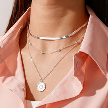 Load image into Gallery viewer, Trendy Stacked Lotus Pendant Necklace with Three Layers of Fashionable Alloy Women Choker Female Jewelry Accessories