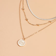 Load image into Gallery viewer, Trendy Stacked Lotus Pendant Necklace with Three Layers of Fashionable Alloy Women Choker Female Jewelry Accessories