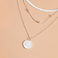 Load image into Gallery viewer, Trendy Stacked Lotus Pendant Necklace with Three Layers of Fashionable Alloy Women Choker Female Jewelry Accessories