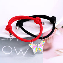 Load image into Gallery viewer, Butterfly Bracelet Female Creative Fashion Magnet Stone Friend Couple Bracelet Women Men Braiding Rope Bracelet Jewelry