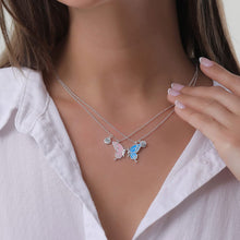 Load image into Gallery viewer, Butterfly Necklace Female Creative Fashion Magnet Stone Friend Couple Necklace Women Men Choker Jewelry