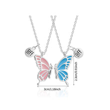 Load image into Gallery viewer, Butterfly Necklace Female Creative Fashion Magnet Stone Friend Couple Necklace Women Men Choker Jewelry