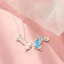 Load image into Gallery viewer, Butterfly Necklace Female Creative Fashion Magnet Stone Friend Couple Necklace Women Men Choker Jewelry