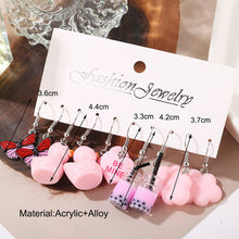 Load image into Gallery viewer, Cartoon Butterfly Cloud Little Duck Earrings Pendant Drop Glazed Mushroom Earrings Children's Cartoon Children's Fun Earrings