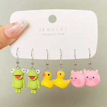 Load image into Gallery viewer, Cartoon Butterfly Cloud Little Duck Earrings Pendant Drop Glazed Mushroom Earrings Children's Cartoon Children's Fun Earrings