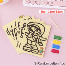 Load image into Gallery viewer, Creative Cartoon Kids DIY Color Sand Painting Art Creative Drawing Toys Sand Paper Art Crafts Toy