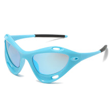 Load image into Gallery viewer, Large Frame Cat Eye Personality Hollowed Out Cycling Glasses Fashion Y2K Men Women Street Shot Sunglasses UV400 Driving Sports Fishing Protective Glasses