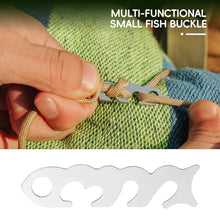Load image into Gallery viewer, Multifunctional Small Fish Bone Buckle Outdoor Tent Wind Rope Buckle String Adjustment Linker Connector Stainless Steel Extender Knot Tie