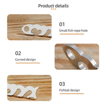 Load image into Gallery viewer, Multifunctional Small Fish Bone Buckle Outdoor Tent Wind Rope Buckle String Adjustment Linker Connector Stainless Steel Extender Knot Tie