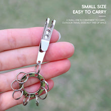 Load image into Gallery viewer, EDC Tactical Suspension Clip With Porous Compact UFO Extension Buckle Outdoor Multifunctional Mini Stainless Steel Quick-Hanging Keychain
