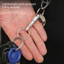 Load image into Gallery viewer, 1PC Quick Removal Key Ring Press Quick Release Split Design Double Head Female Keychain Outdoor Activity Gadgets